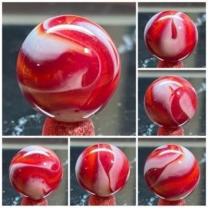 One Traditional Vacor Fire Fighter 5/8 Inch Glass Marble